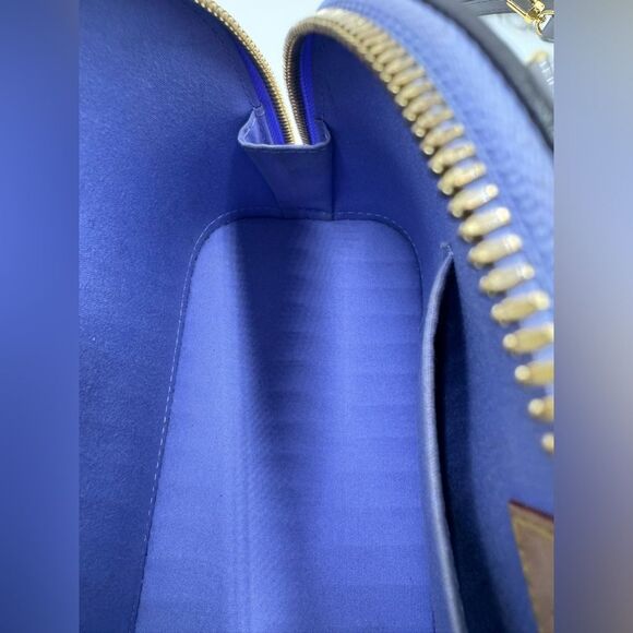 Auth Louis Vuitton Small Purple Lilas Vernis Monogram Alma BB Crossbody Bag - Picture 15 of 16